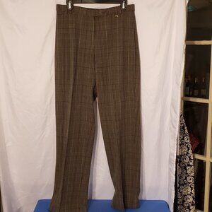 Ladies TAN JAY Plaid Pants w/Zip up Front. Size 10